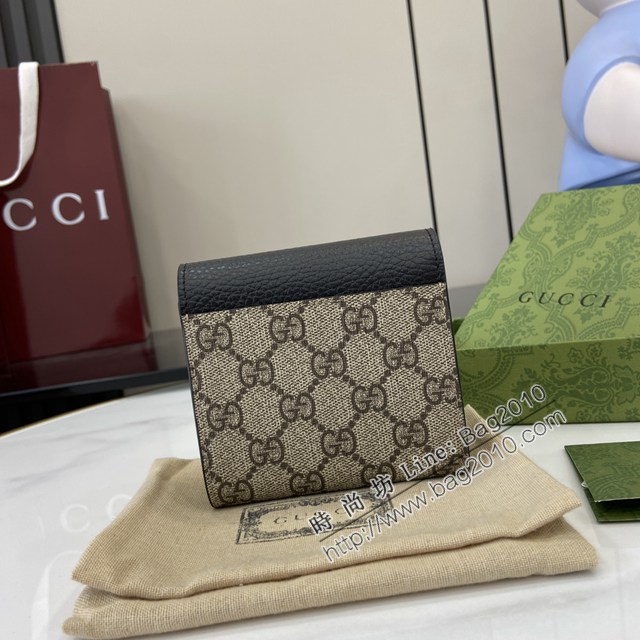 Gucci專櫃古馳最新款Ophidia系列短款女士錢包錢夾 jh2474型號：598587